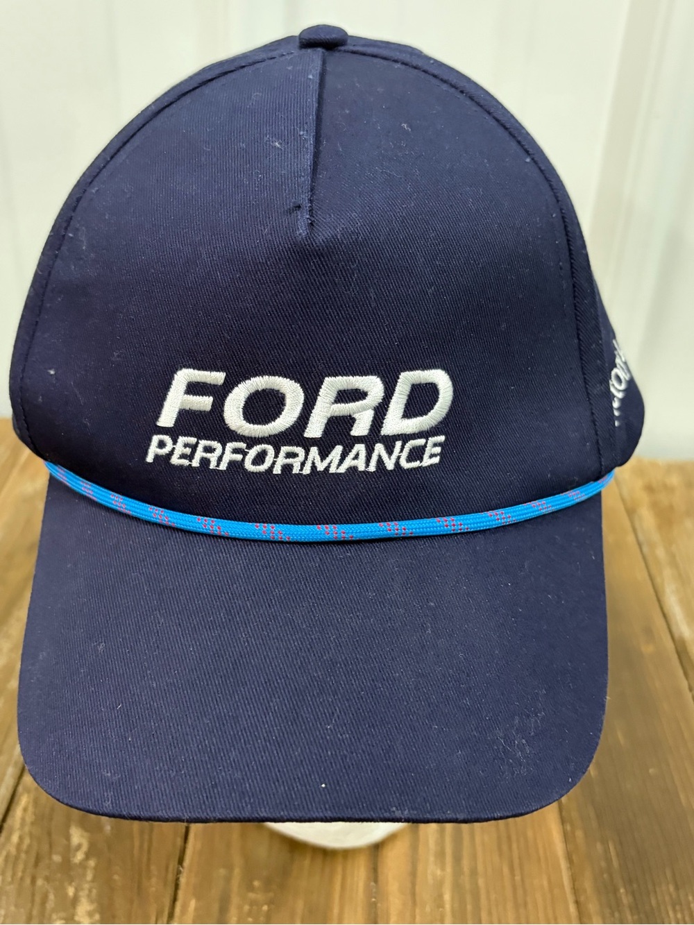 Ford Navy Hat with Light Blue Rope Detail